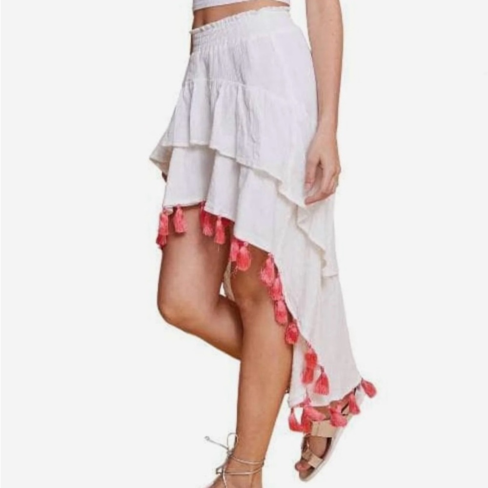Chic GUADALUPE High-Low ANGELI Aqua
Skirt with Tassels